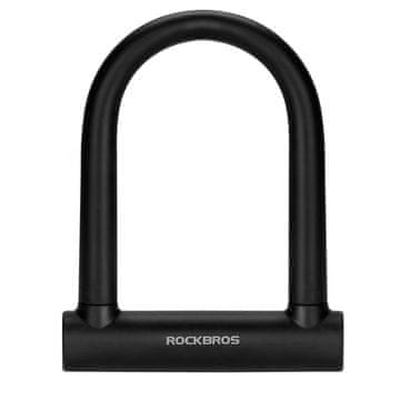 ROCKBROS U-Lock brava za bicikl, ojačana brava s ključem - crna