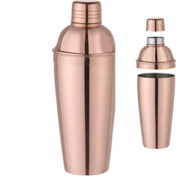 Bar Up BAKRENI SHAKER ZA BARMENE, 3-DIJELNI, ZA PIĆA OD KOBALA 800 ML