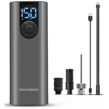 ROCKBROS Rockbros električna pumpa za bicikl s LED zaslonom - crna