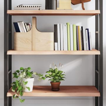 Vidaxl Polica, 80x40x(2-4) cm, Neobrađeno masivno hrastovo drvo