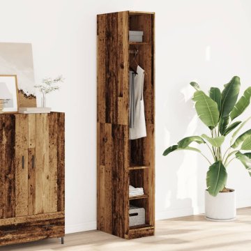 Vidaxl Ormar, antikno drvo, 30x50x200 cm, materijal na bazi drva