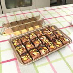 HOME & MARKER® Višenamjenski pekač s razdjelnicima, neljepljiva posuda za kolače i mini kruhove | BAKESLICE