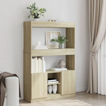 Vidaxl Komoda, hrast sonoma, 92x33x140 cm, materijal na bazi drva