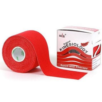 NASARA NASARA Kineziološka traka, crvena, 5 cm x 5 m