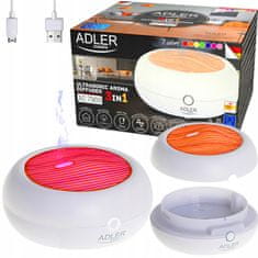 Adler 3V1 LED RGB difuzor Air Diffier i Esencijalna ulja Eterična ulja 70ml USB