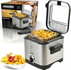 Adler 900W pomfrit od nehrđajućeg čelika na ulju 1500 ml fryza