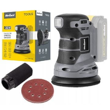 Rebel TOOLS 20V 125 mm AK. Rotacijska ekscentrična brusilica s torbom