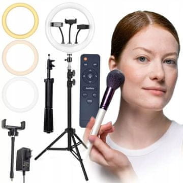 Dexxer 150W LED prstenasto selfie svjetlo 33cm + tronožac 220cm i daljinski upravljač