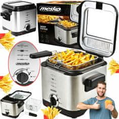 Adler 900W pomfrit od nehrđajućeg čelika na ulju 1500 ml fryza