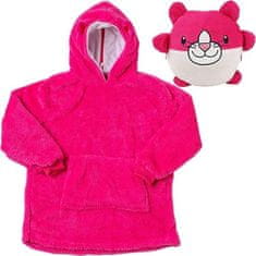 JOJOY® Plišasta dječja jopica s kapuljačom i igračka u jednom, mekani hoodie pokrivač za djecu | PILLOWPET, ružičasta maca