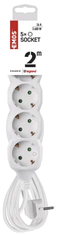EMOS P0522 produžni kabel 2 m, 5 utičnica, 1 mm2, bijel