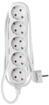 EMOS P0522 produžni kabel 2 m, 5 utičnica, 1 mm2, bijel