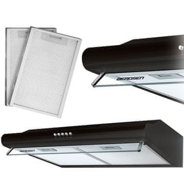 Berdsen Kuhinjska napa za ispod ormarića - 60 cm apsorber BE-10-A crna