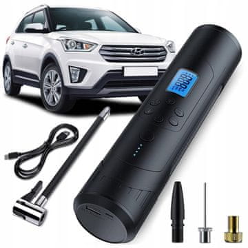 GOTEL Punjivi 4500mAh prijenosni LCD kompresor LED 10Bar USB