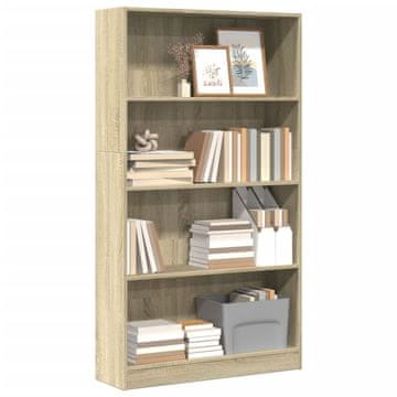 Vidaxl Polica, hrast Sonoma, 80x24x143 cm, materijal na bazi drva