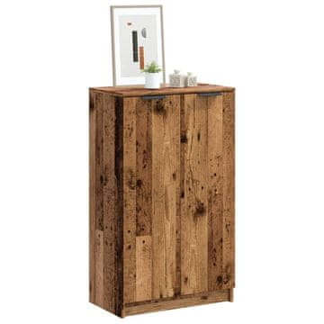 Vidaxl Ormarić za cipele Antikno drvo 59x35x100,5 cm
