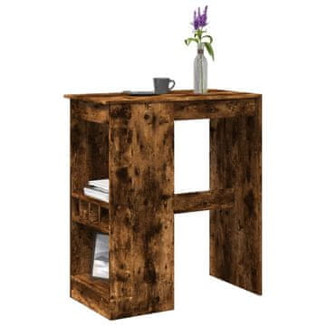 Vidaxl Barski stol s pretincima Dimljeni hrast 90x47,5x103,5 cm