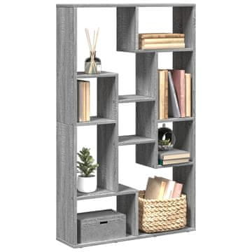 Vidaxl Polica za knjige, siva sonoma hrast, 72x20x120 cm