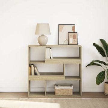 Vidaxl Polica za knjige/Pregrada, Sonoma hrast, 100x33x94,5 cm
