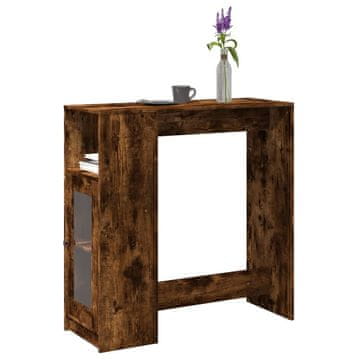 Vidaxl Barski stol s pretincima, dimljeni hrast 101x40x103,5 cm