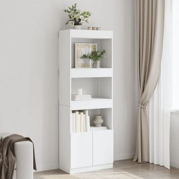 Vidaxl Polica, bijela, 63x33x180 cm, materijal na bazi drva