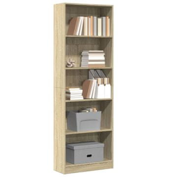 Vidaxl Polica, hrast Sonoma, 60x24x176 cm, materijal na bazi drva