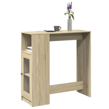 Vidaxl Barski stol s pretincima, hrast sonoma, 101x40x103,5 cm