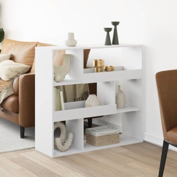 Vidaxl Polica/Pregrada, bijela, 100x33x94,5 cm, materijal na bazi drva