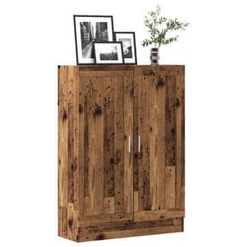 Vidaxl Polica za knjige, antikno drvo, 82,5 x 30,5 x 115 cm