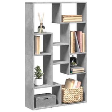 Vidaxl Polica za knjige betonsko-sive boje 72x20x120 cm