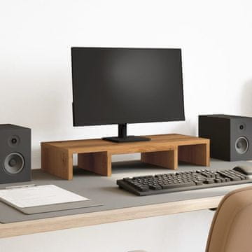 Vidaxl Podesivi stalak za monitor Artisan hrast 60x24x10,5 cm