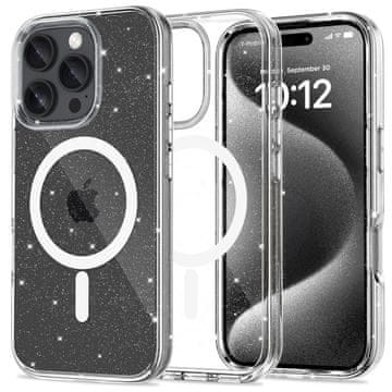 Tech-protect Flexair Hybrid MagSafe maska za iPhone 16 Pro Max, glitter