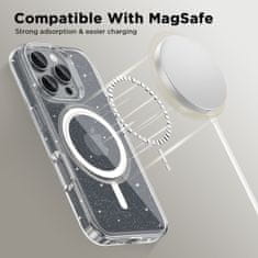 Tech-protect Flexair Hybrid MagSafe maska za iPhone 16 Pro, glitter