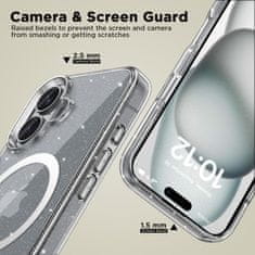 Tech-protect Flexair Hybrid MagSafe maska za iPhone 16, glitter