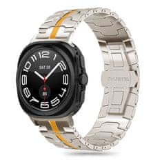 Tech-protect Stainless Line remen za Samsung Galaxy Watch Ultra 47mm, titanium/orange