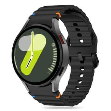 Tech-protect Silicone Sport remen za Samsung Galaxy Watch 4 / 5 / 5 Pro / 6 / 7 / FE, black