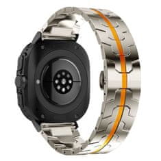 Tech-protect Stainless Line remen za Samsung Galaxy Watch Ultra 47mm, titanium/orange