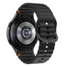 Tech-protect Silicone Sport remen za Samsung Galaxy Watch 4 / 5 / 5 Pro / 6 / 7 / FE, black
