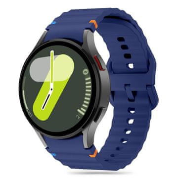 Tech-protect Silicone Sport remen za Samsung Galaxy Watch 4 / 5 / 5 Pro / 6 / 7 / FE, navy blue