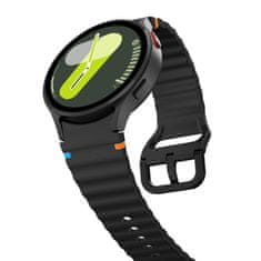 Tech-protect Silicone Sport remen za Samsung Galaxy Watch 4 / 5 / 5 Pro / 6 / 7 / FE, black