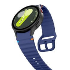 Tech-protect Silicone Sport remen za Samsung Galaxy Watch 4 / 5 / 5 Pro / 6 / 7 / FE, navy blue