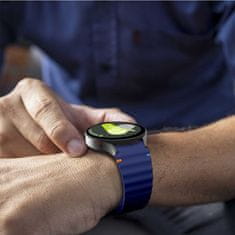 Tech-protect Silicone Sport remen za Samsung Galaxy Watch 4 / 5 / 5 Pro / 6 / 7 / FE, navy blue