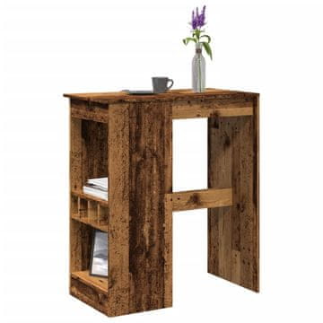 Vidaxl Barski stol s pretincima od punog drva 90x47,5x103,5 cm