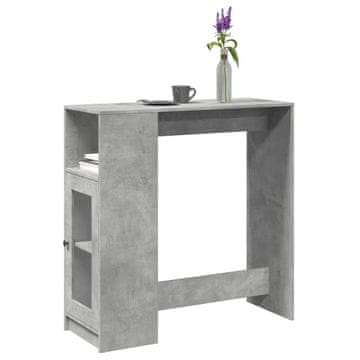 Vidaxl Barski stol s pretincima, betonsko-sivi 101x40x103,5 cm