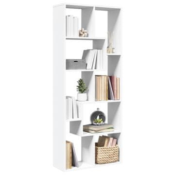 Vidaxl Polica, bijela, 67x25x161,5 cm, materijal na bazi drva
