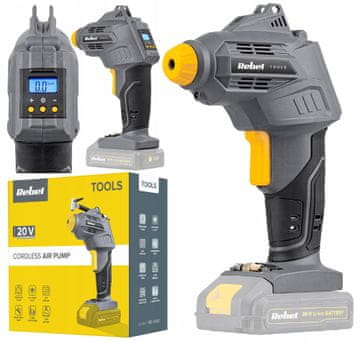 Rebel TOOLS 7bar LED punjivi prijenosni kompresor s LCD-om do 15L/min