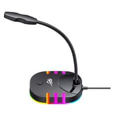 Havit GK58B RGB gaming mikrofon, crno