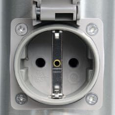 Wiltec Stub od nehrđajućeg čelika i električni razdjelnik 2 utičnice 230V IP44 300mm