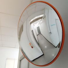 Wiltec Okrugli prometni konveksni ogledalo 30cm 160 ° + nosač
