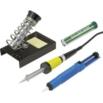 BaseTech Set lemilice 230 V / 30 W ZD-30B u obliku olovke, uključuje držač, vrh i pumpu za odlemljivanje